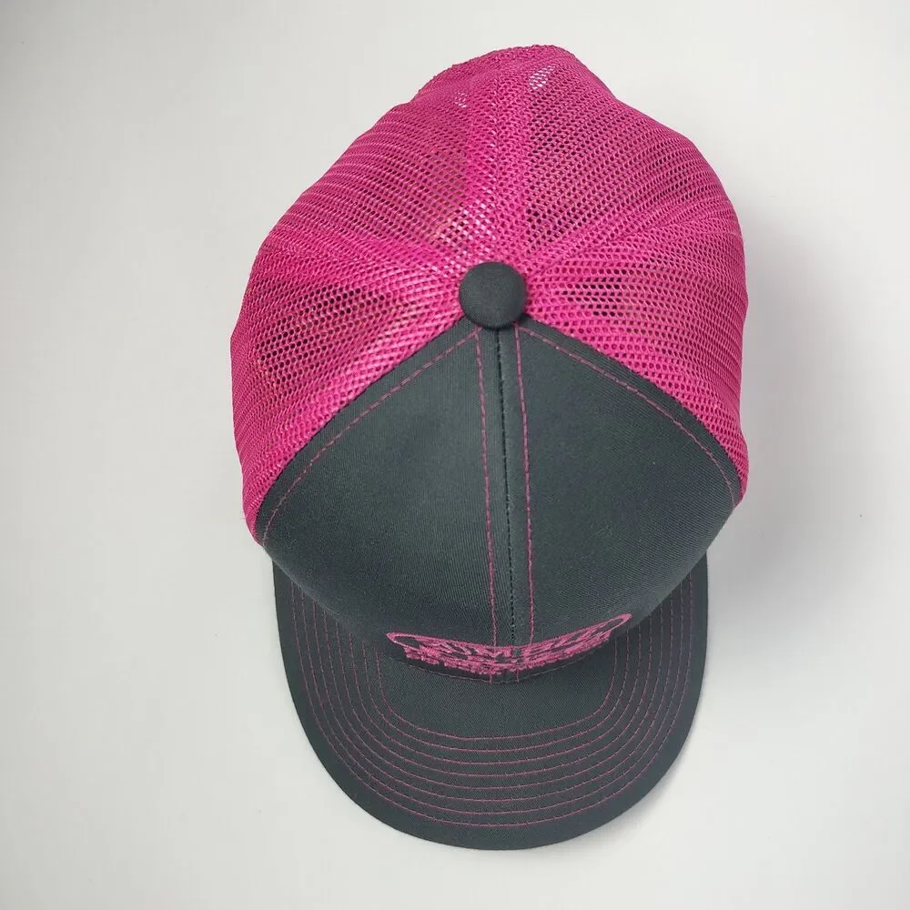 Pacific Headwear Pro Model 104c Pink Black Rumble By The River Mesh Snapback Hat